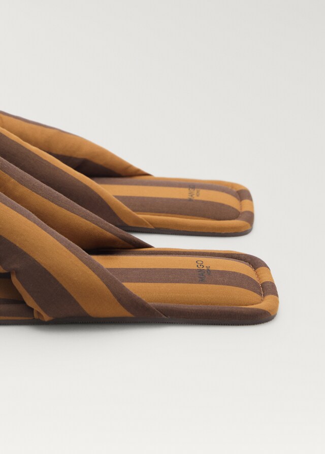 Mango Zapatilla Abierta Raya Tejida