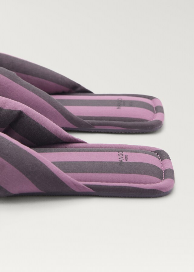 Mango Zapatilla Abierta Raya Tejida