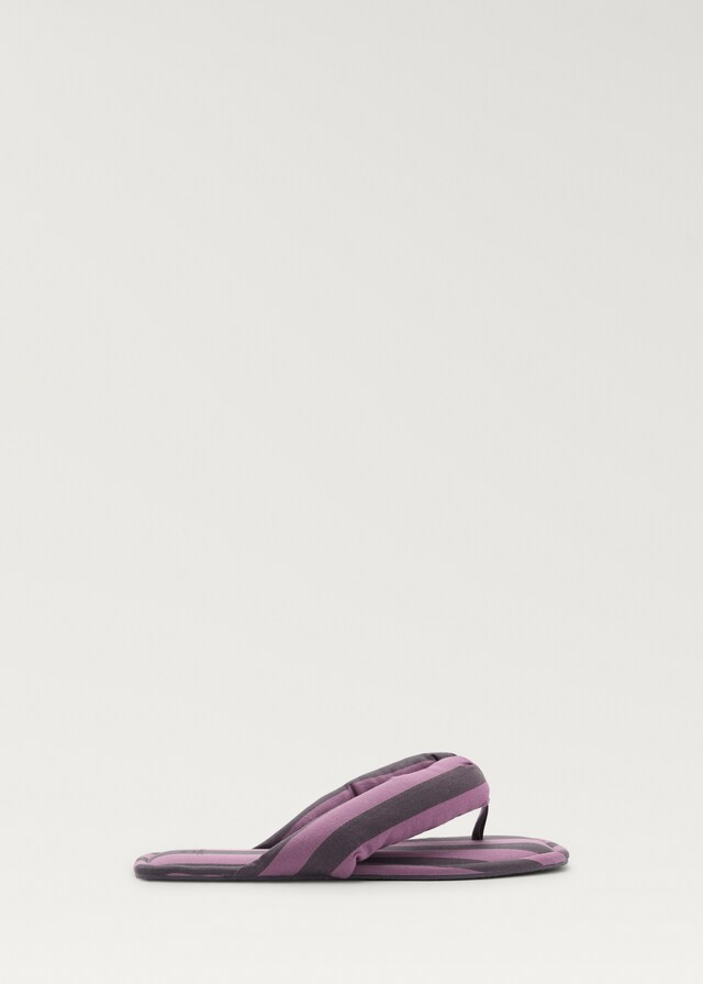 Mango Zapatilla Abierta Raya Tejida