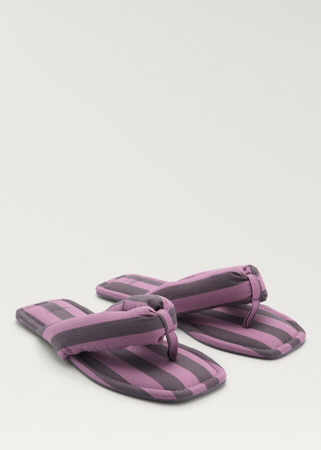 mango Zapatilla abierta raya tejida