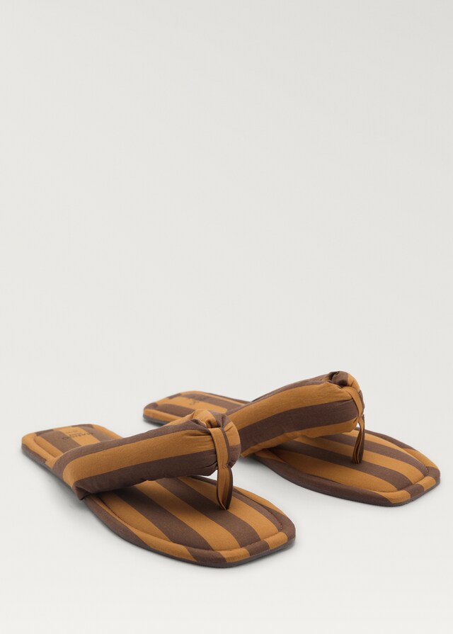 mango Zapatilla abierta raya tejida