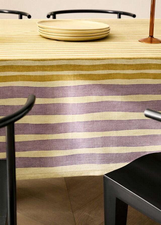 Mango Mantel Algodón Estampado Multicolor 6 A 8 Comensales