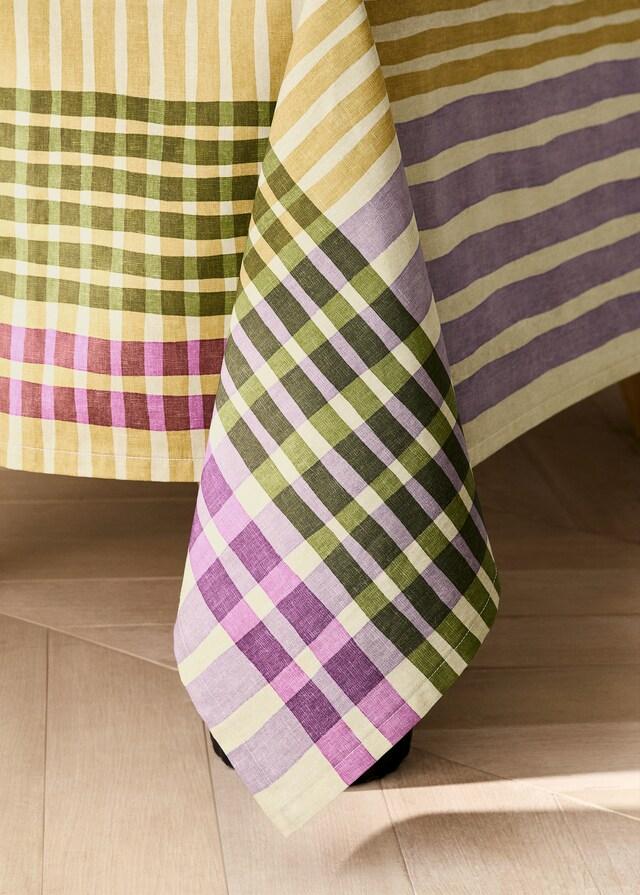 Mango Mantel Algodón Estampado Multicolor 6 A 8 Comensales