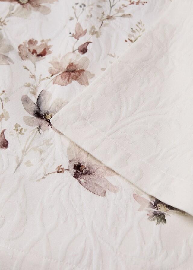 Mango Mantel Jacquard Estampado Mini Flores 6 A 8 Comensales