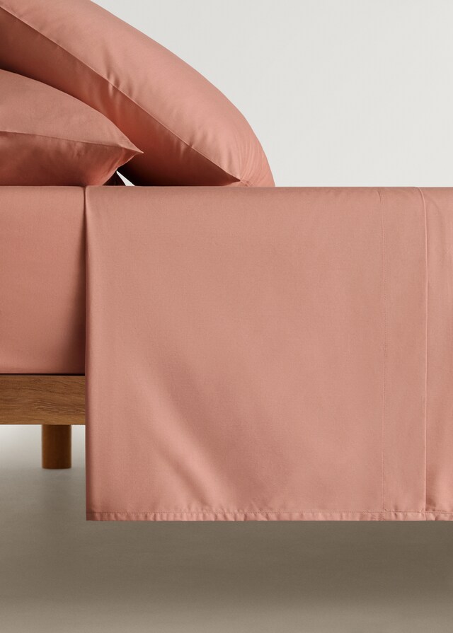 Mango Sábana Encimera Algodón Percal Cama 150/160 Cm