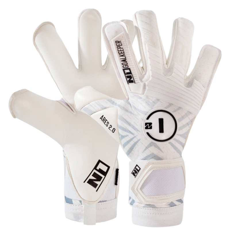 n1 goalkeeper Guantes de Portero Ares 2.0 All White UGT+ II