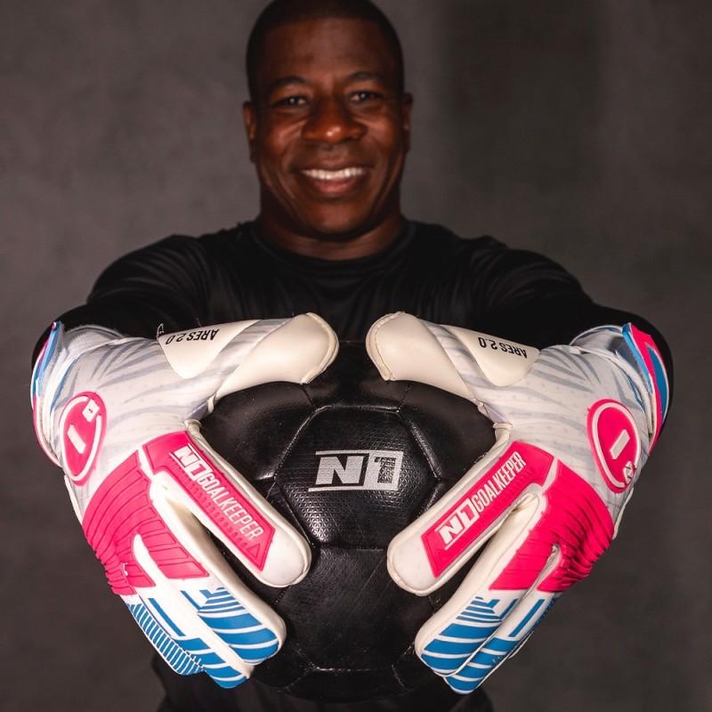 N1 Goalkeeper Guantes De Portero Ares 2.0 Blue Pink UGT+ II