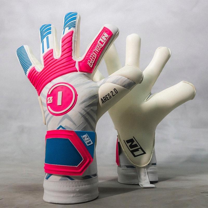 N1 Goalkeeper Guantes De Portero Ares 2.0 Blue Pink UGT+ II