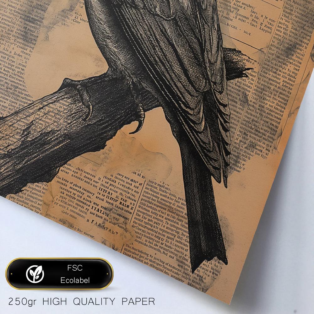 Nacnic Animales Vintage - Láminas De Pájaro Conejo Libélula Zorro Lobo Gato