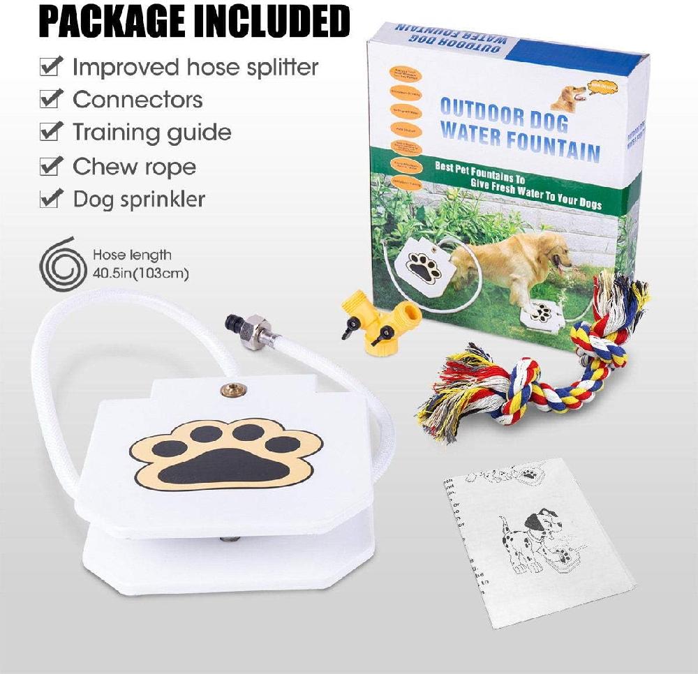 Nacnic BACOENG Bebedero Para Perros Grandes Fuente Agua Perro De Fácil Activación Con Juguete De Cuerda Juego De Válvulas Mejorado En Cobre