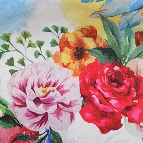 Nacnic Bolsa Tote De Tela | Diseño Calavera Con Flores | Bolso Con Asas Largas Multiusos Reutilizable Y Ecológico