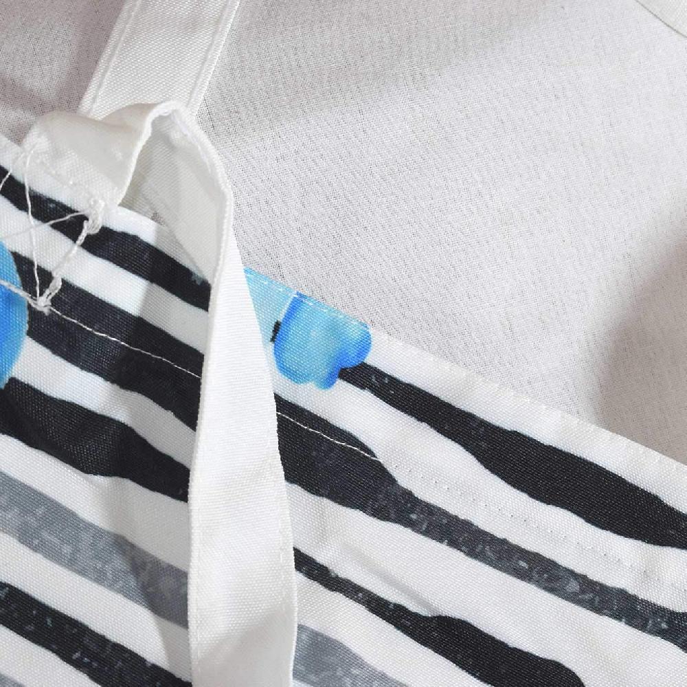 Nacnic Bolsa Tote De Tela | Diseño Flor De Hibiscus Azul | Bolso Bandolera Con Asas Largas Multiusos Reutilizable Y Ecológica