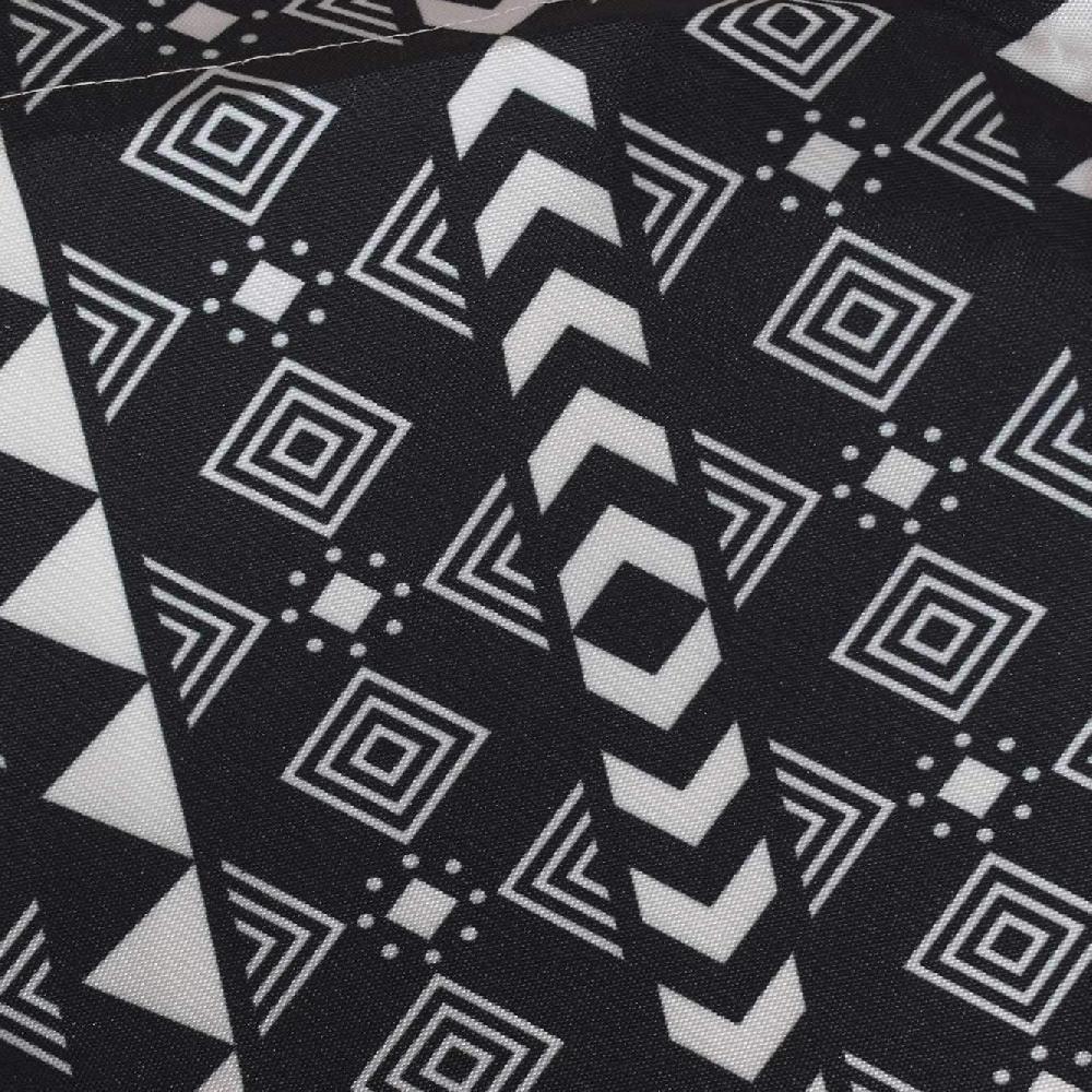 Nacnic Bolsa Tote De Tela | Diseño Geométrico Blanco Y Negro | Bolso Con Asas Largas Multiusos Reutilizable Y Ecológico