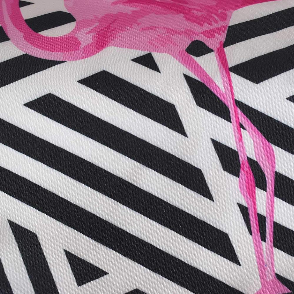 Nacnic Bolsa Tote De Tela | Diseño Geométrico Flamenco Y Flores | Bolso Con Asas Largas Multiusos Reutilizable Y Ecológico