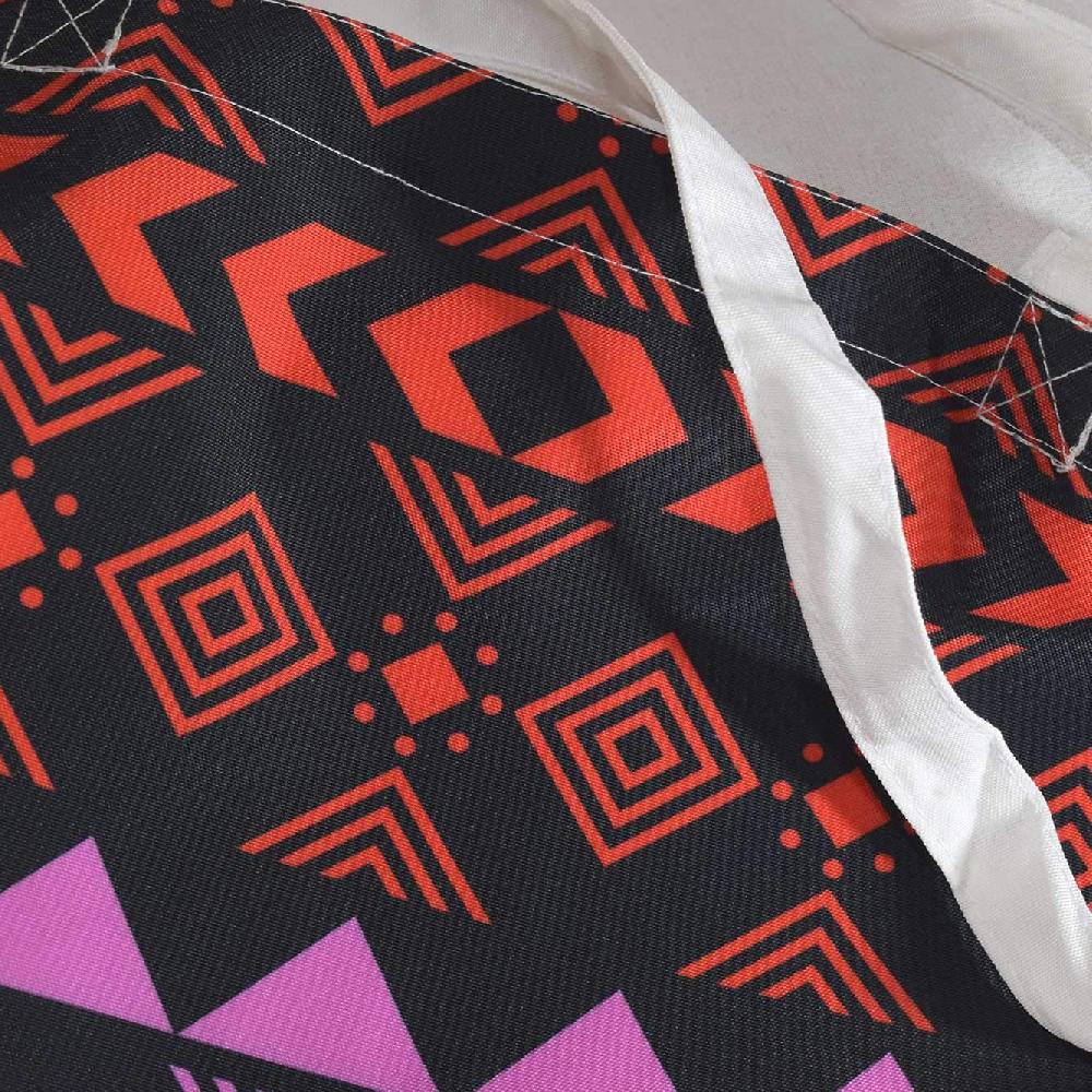 Nacnic Bolsa Tote De Tela | Diseño Geométrico Fluorescente | Tote Bag Con Asas Largas Multiusos Reutilizable Y Ecológica