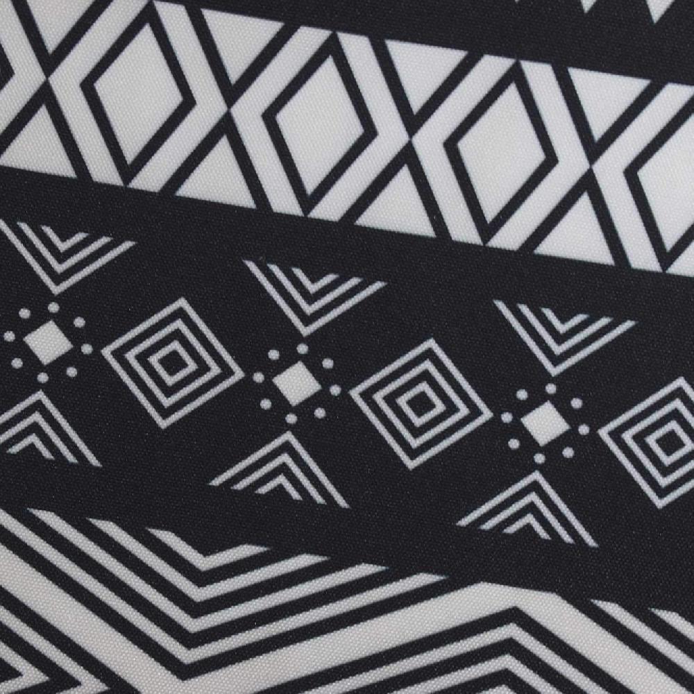 Nacnic Bolsa Tote De Tela | Diseño Geométrico Rombos Blanco Y Negro | Tote Bag Con Asas Largas Multiusos Reutilizable Y Ecológica