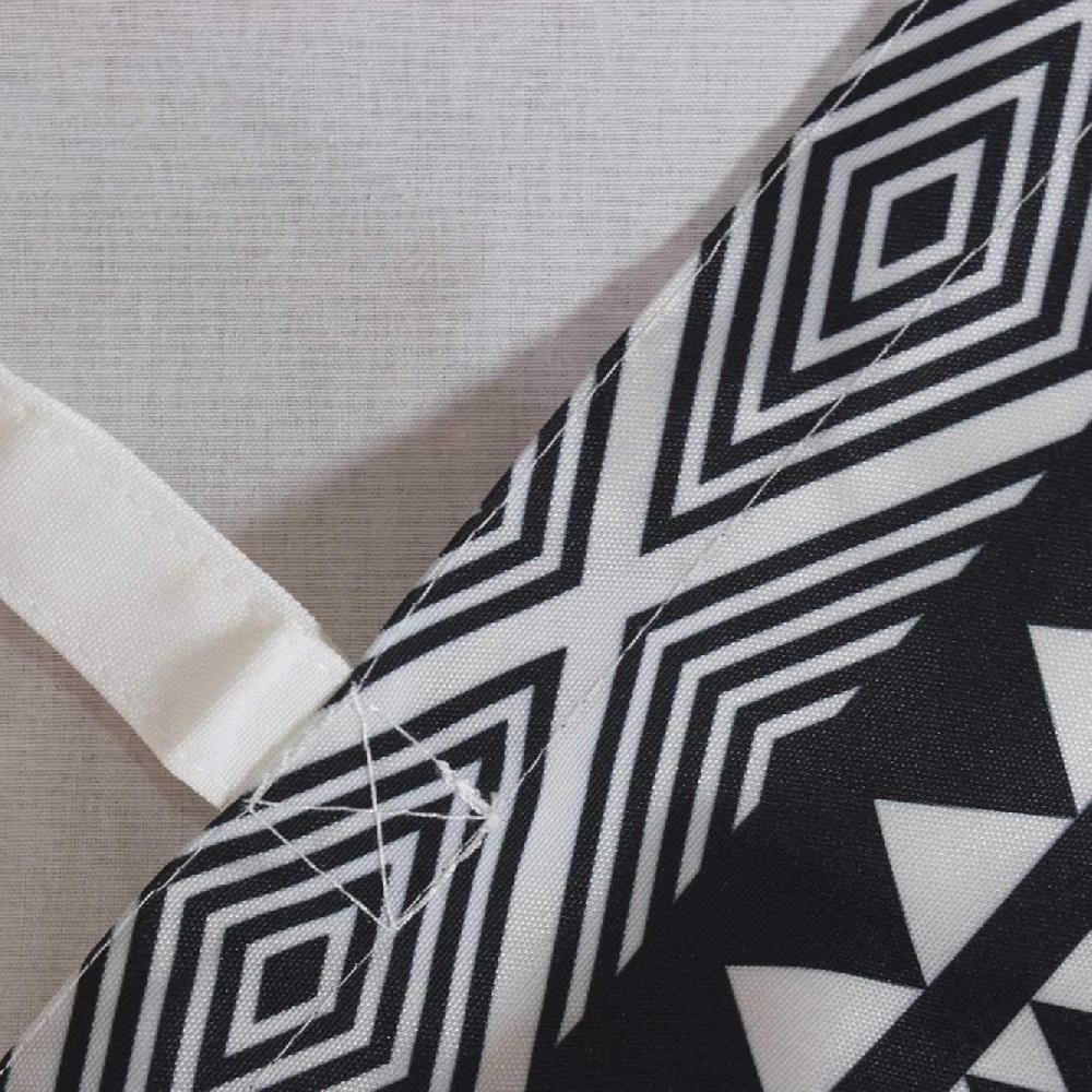 Nacnic Bolsa Tote De Tela | Diseño Geométrico Rombos Blanco Y Negro | Tote Bag Con Asas Largas Multiusos Reutilizable Y Ecológica