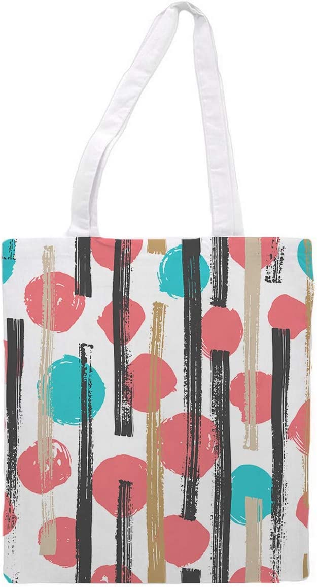 Nacnic Bolsa Tote De Tela | Diseño Piruletas Fucsias Y Azules | Tote Bag Con Asas Largas Multiusos Reutilizable Y Ecológica