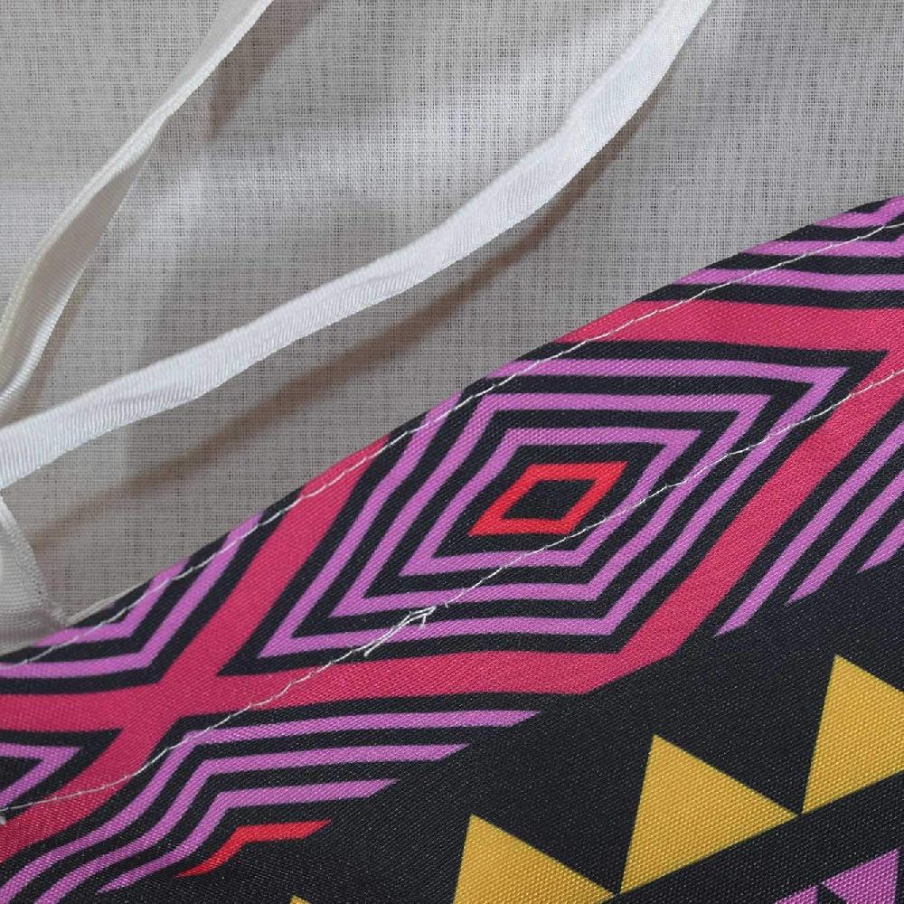 Nacnic Bolsa Tote De Tela | Estampado Geométrico Morado Y Amarillo | Tote Bag Con Asas Largas Multiusos Reutilizable Y Ecológica