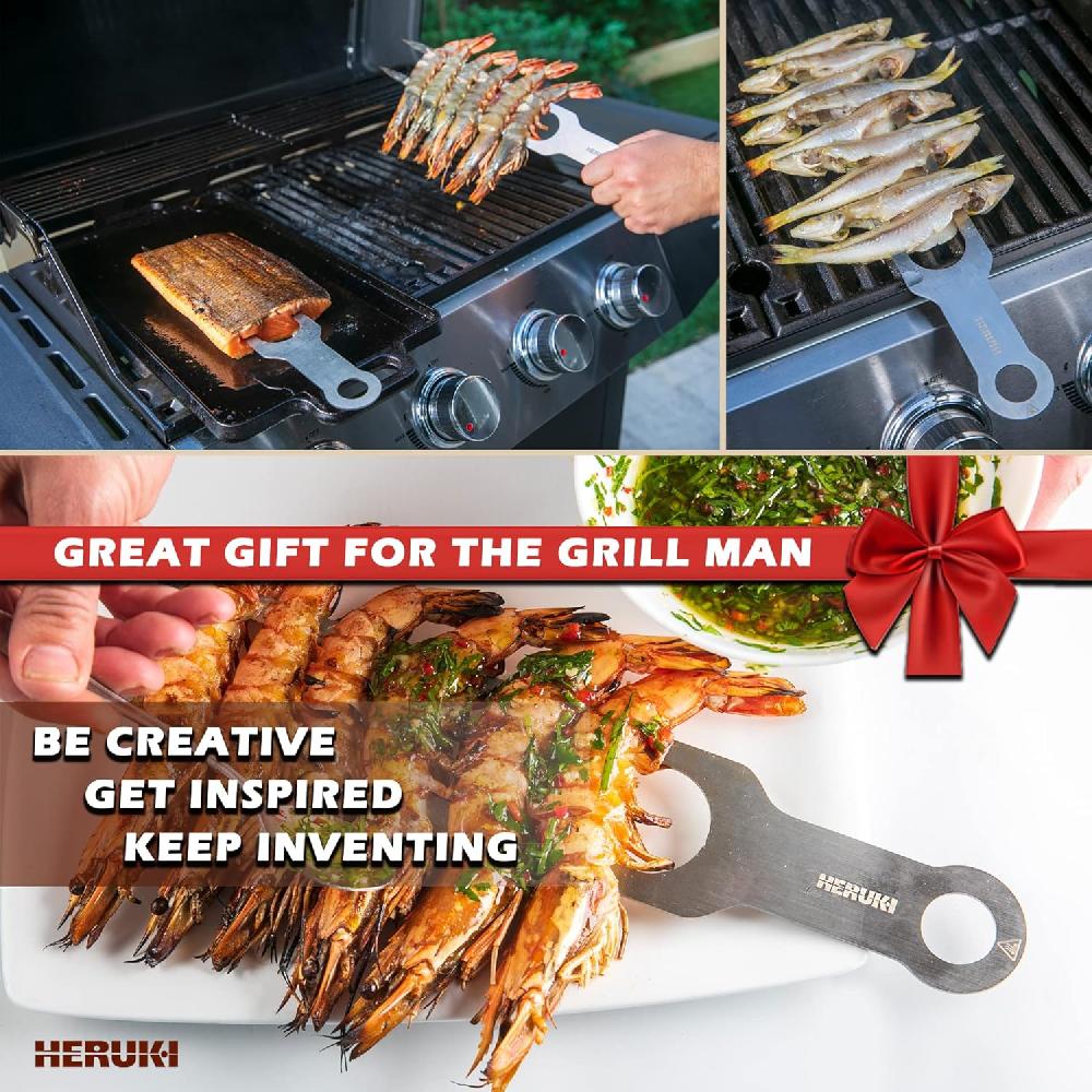 Nacnic Brochetas De Metal Dobles Para Barbacoa Y Horno HERUKID