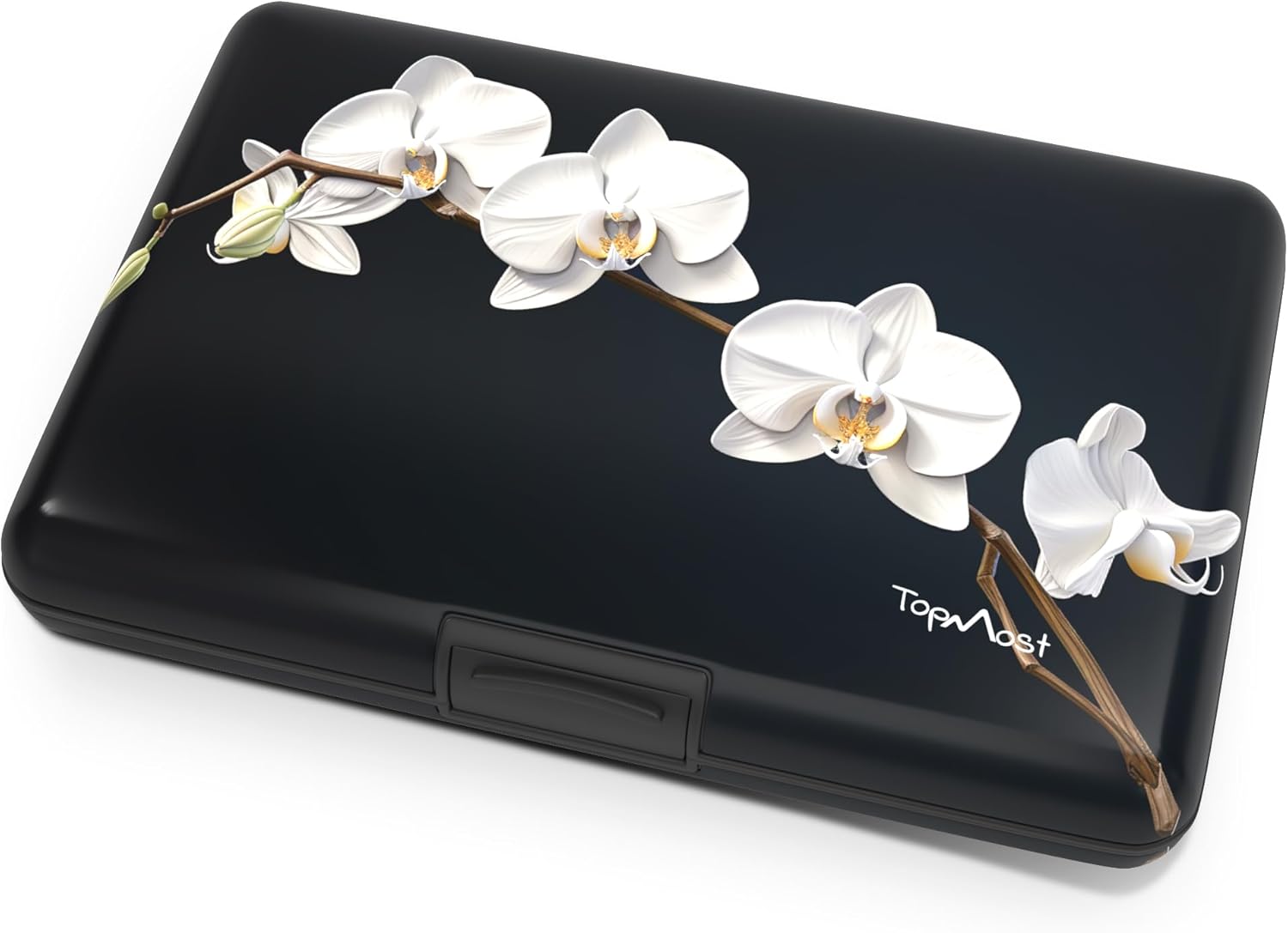 nacnic Cartera de aluminio con bloqueo RFID para tarjetas de crédito para hombres y mujeres ranuras para 12 tarjetas y billetes Orquídea S Tarjetero y billetes