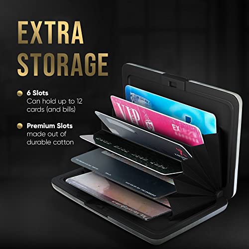 Nacnic Cartera De Aluminio Con Bloqueo RFID Y Diseño De Dragón