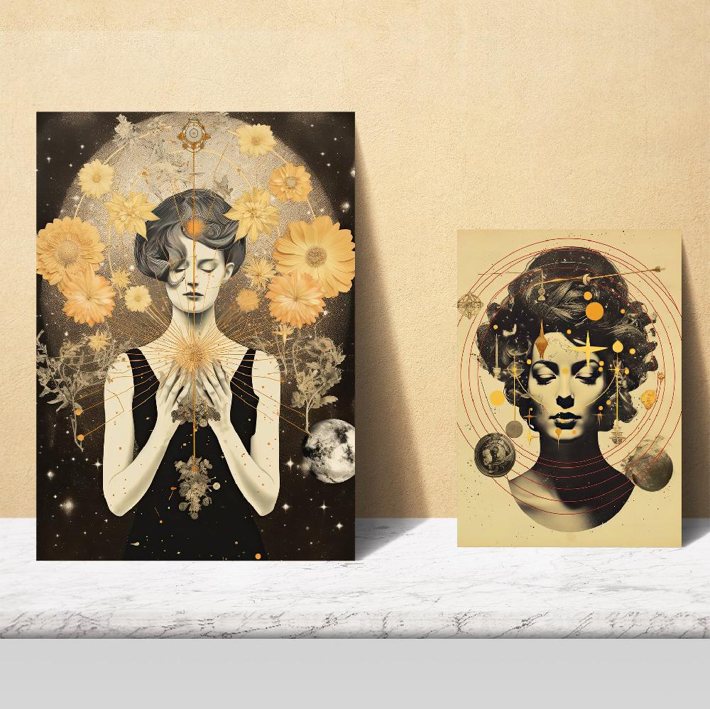 Nacnic Collage Surrealista Estilo Esoterico Femenino Y Mistico