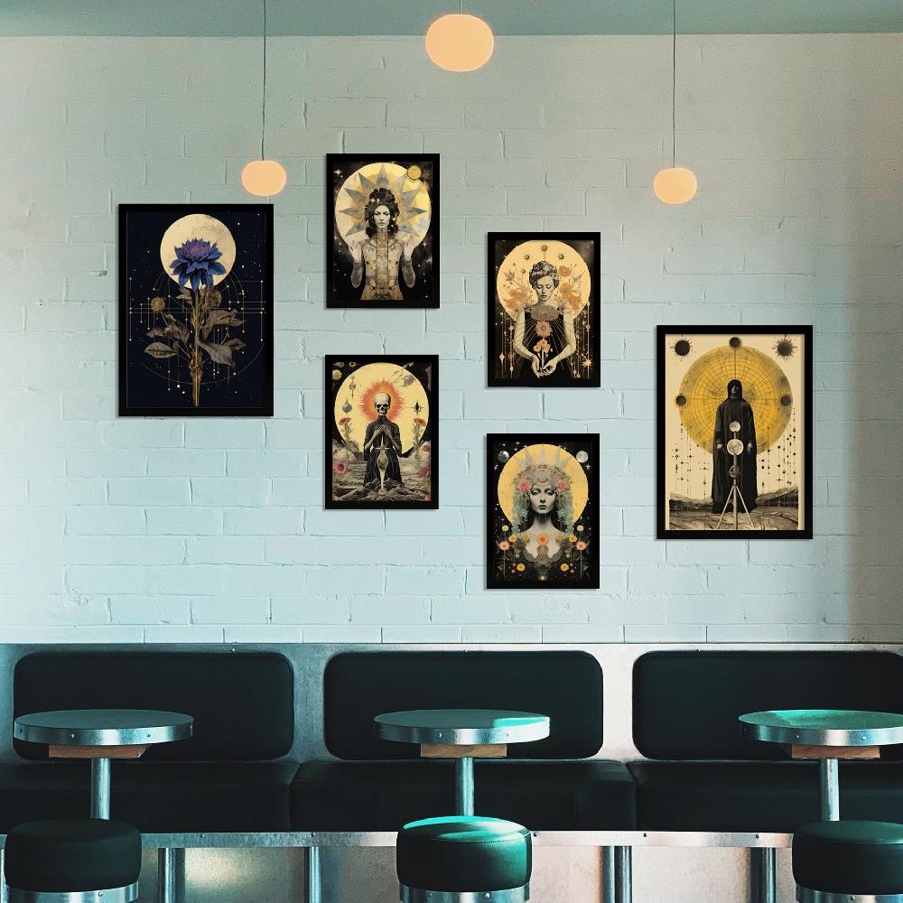 nacnic Collage surrealista estilo esoterico mistico estelar