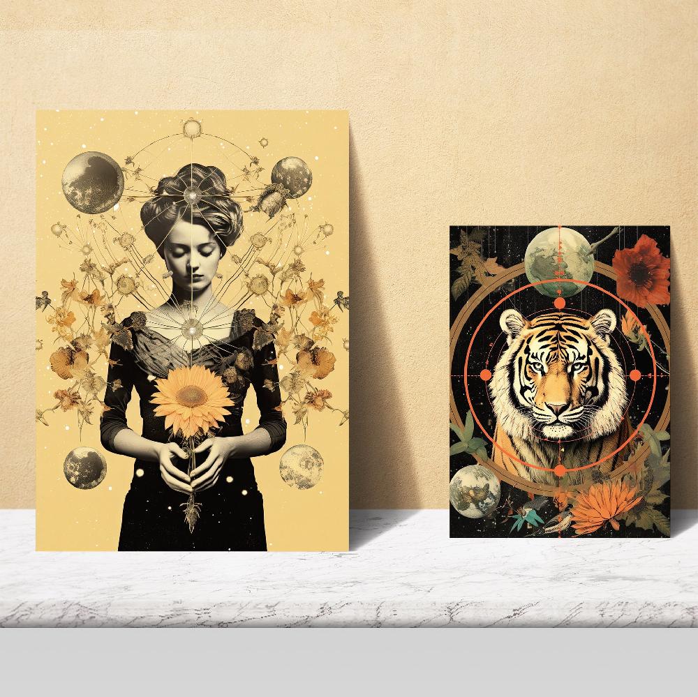 Nacnic Collage Surrealista Estilo Esoterico Mistico Femenino