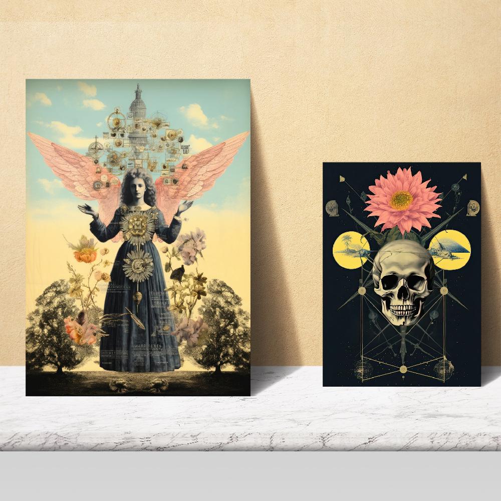 Nacnic Collage Surrealista Estilo Esoterico Mistico Floral
