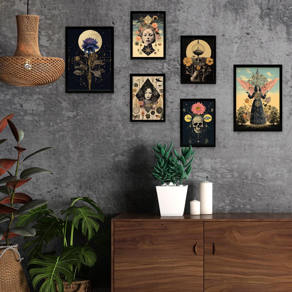 nacnic Collage surrealista estilo esoterico mistico floral