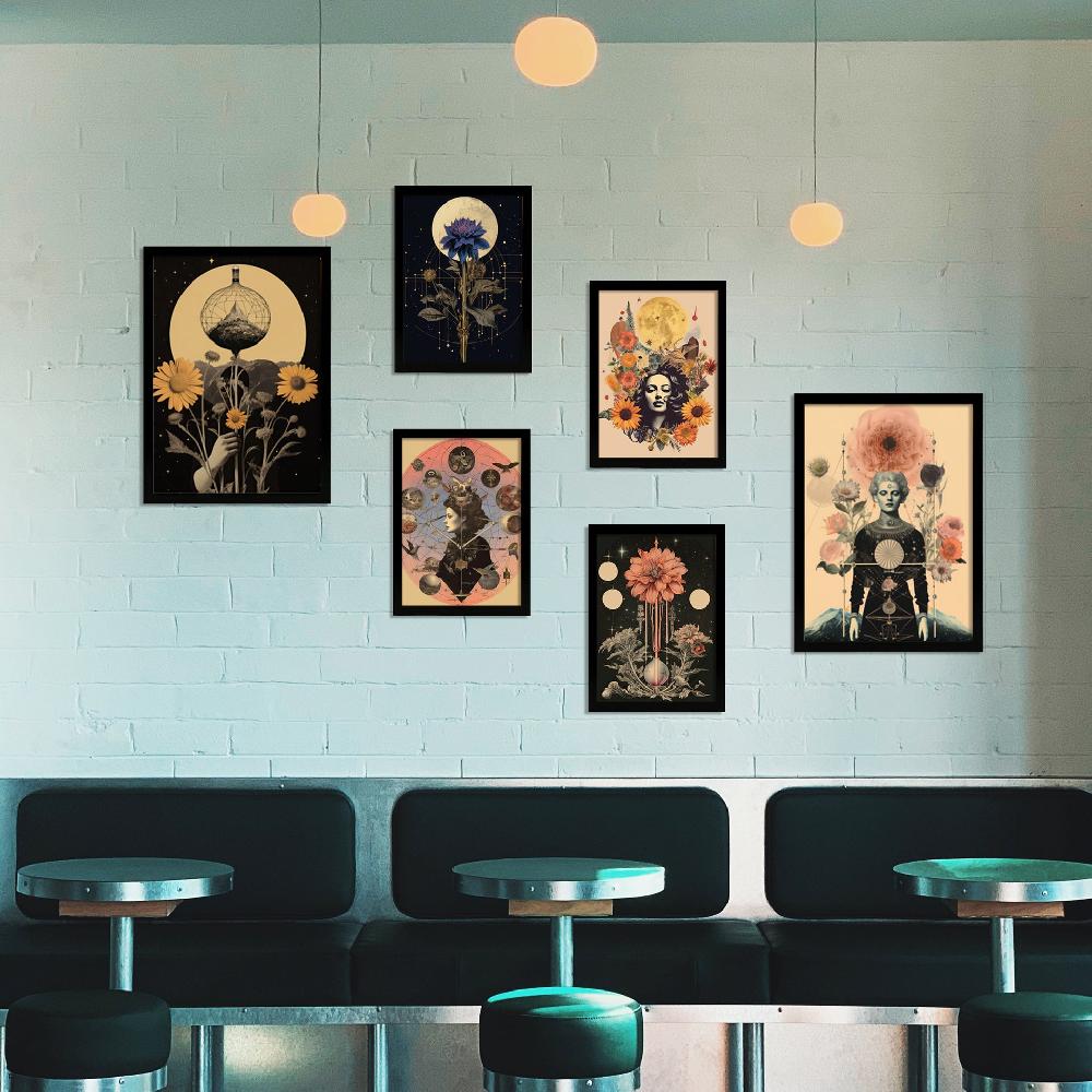 nacnic Collage surrealista estilo esoterico mistico tonos pastel