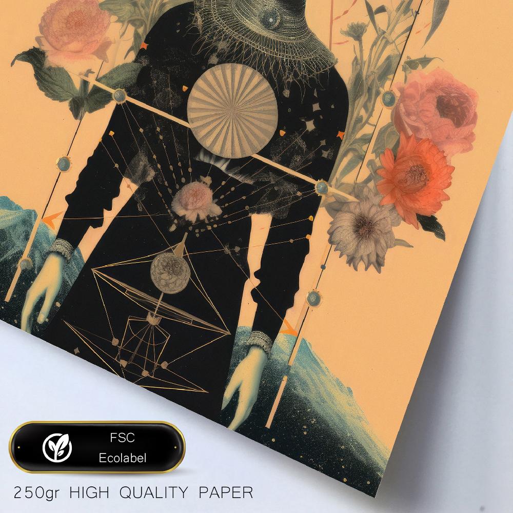 Nacnic Collage Surrealista Floral Estilo Esoterico Mistico