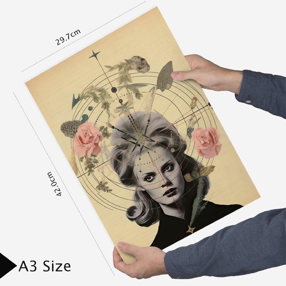 Nacnic Collage Surrealista Floral Estilo Esoterico Mistico