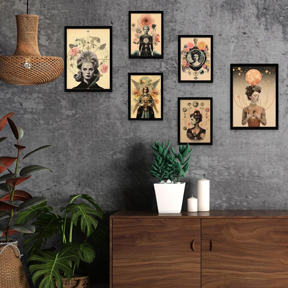 nacnic Collage surrealista floral estilo esoterico mistico