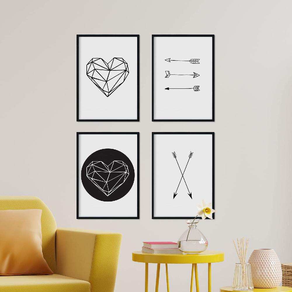 Nacnic Conjunto De 4 Laminas Geométricas Estilo Nórdico