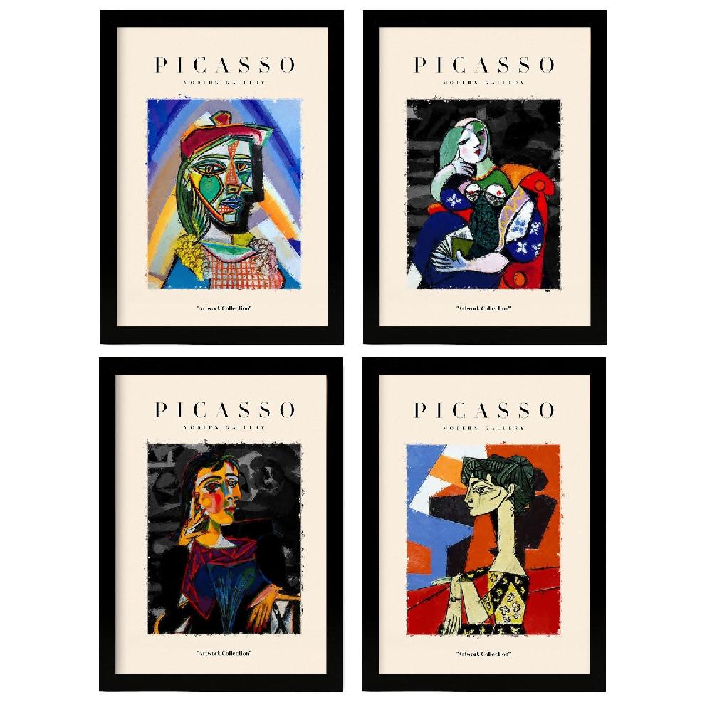 nacnic Conjunto de 4 Láminas Picasso Colección de Dolor Nacnic