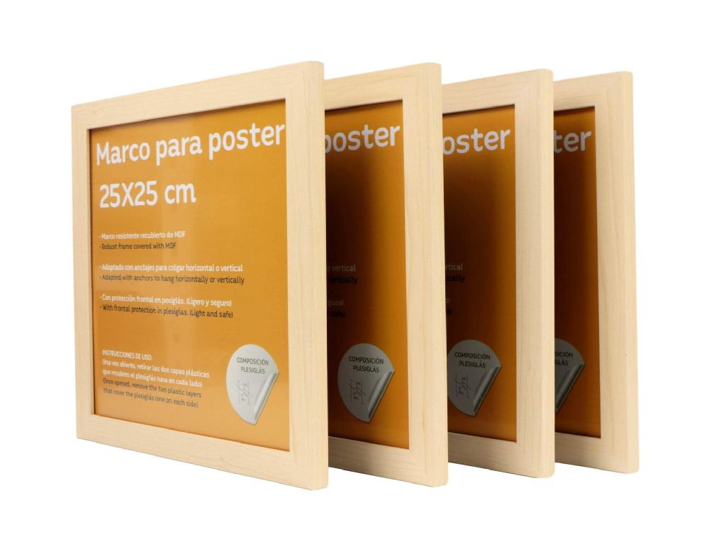 Nacnic Conjunto De 4 Marcos De Nogal Y Plexiglas Para Fotos