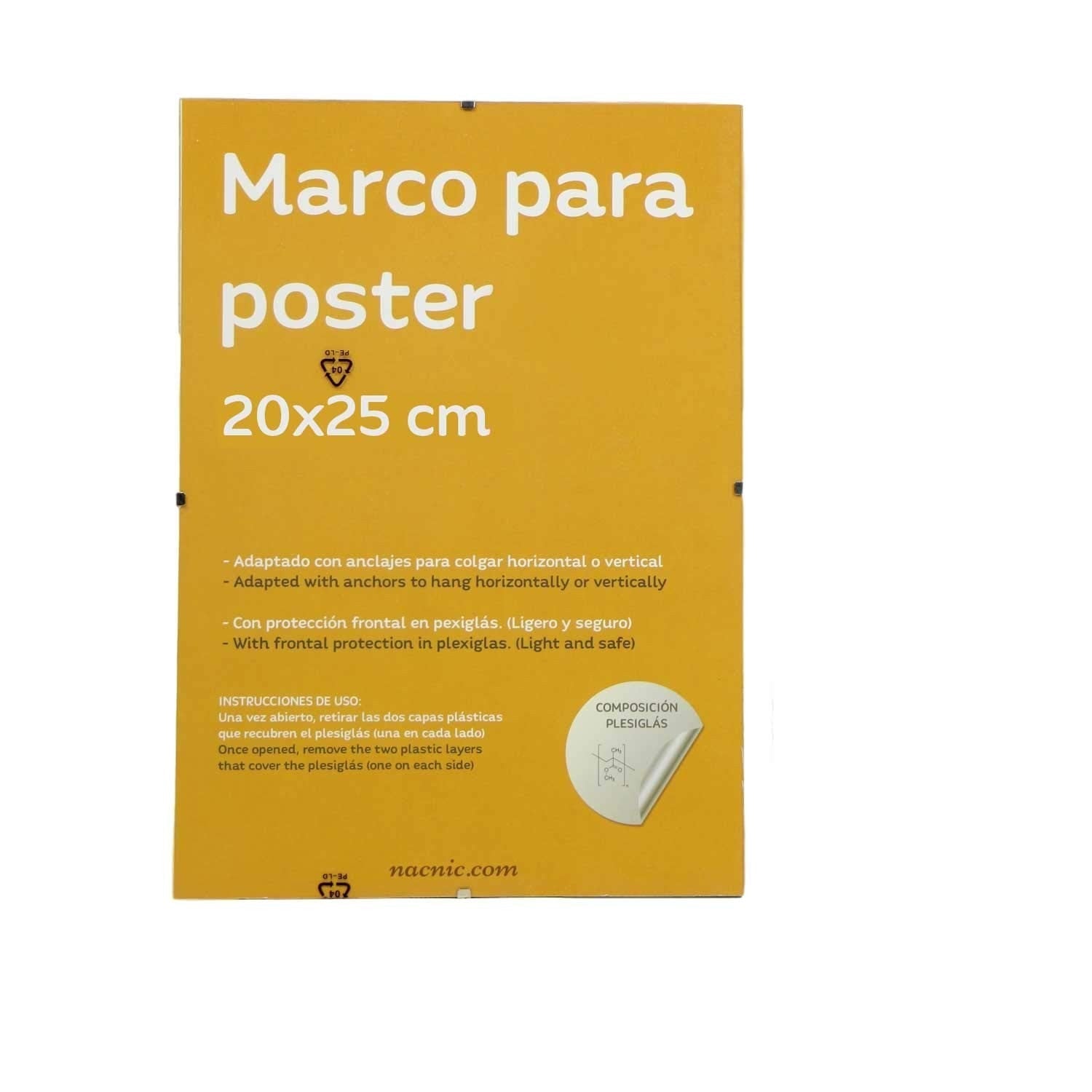 Nacnic Conjunto De 4 Marcos Transparentes Con Anclajes Para Láminas