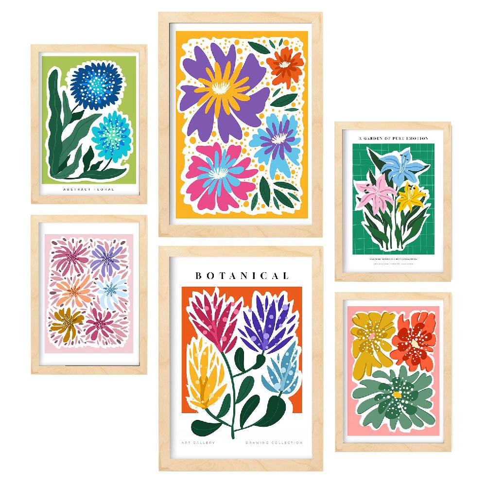 Nacnic Conjunto De 6 Láminas De Arte Abstracto Delicia