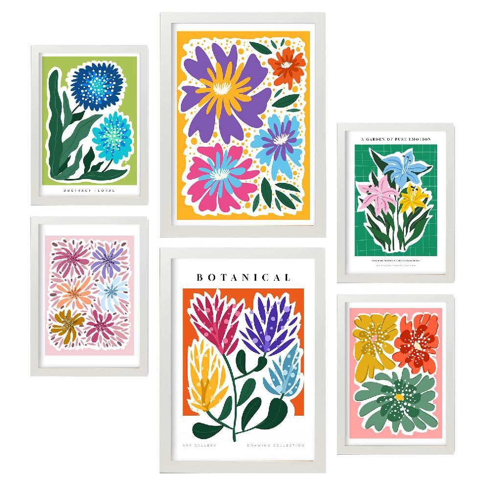 nacnic Conjunto de 6 Láminas de Arte Abstracto Delicia