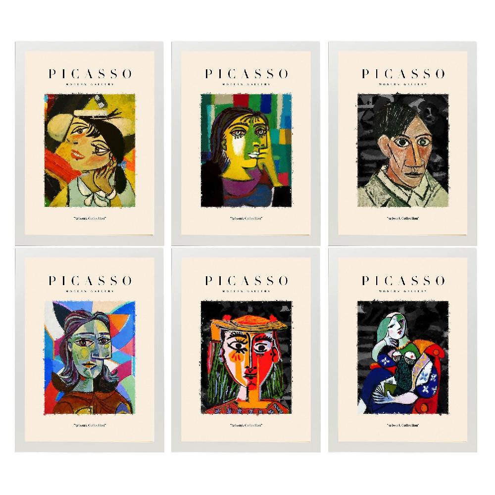 Nacnic Conjunto De 6 Láminas Decorativas Picasso Modelo Oscuro Nacnic