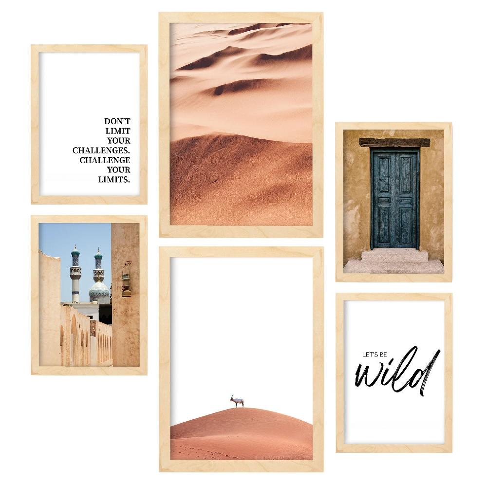 Nacnic Conjunto De 6 Láminas Fotográficas Del Desierto Marroquí