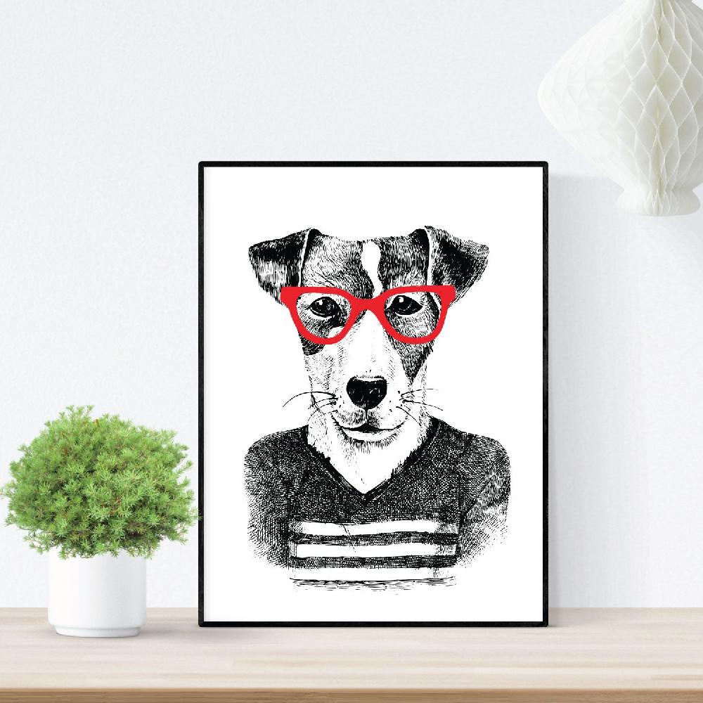 Nacnic Conjunto De Dos Láminas De Animales Ilustrados Nacnic