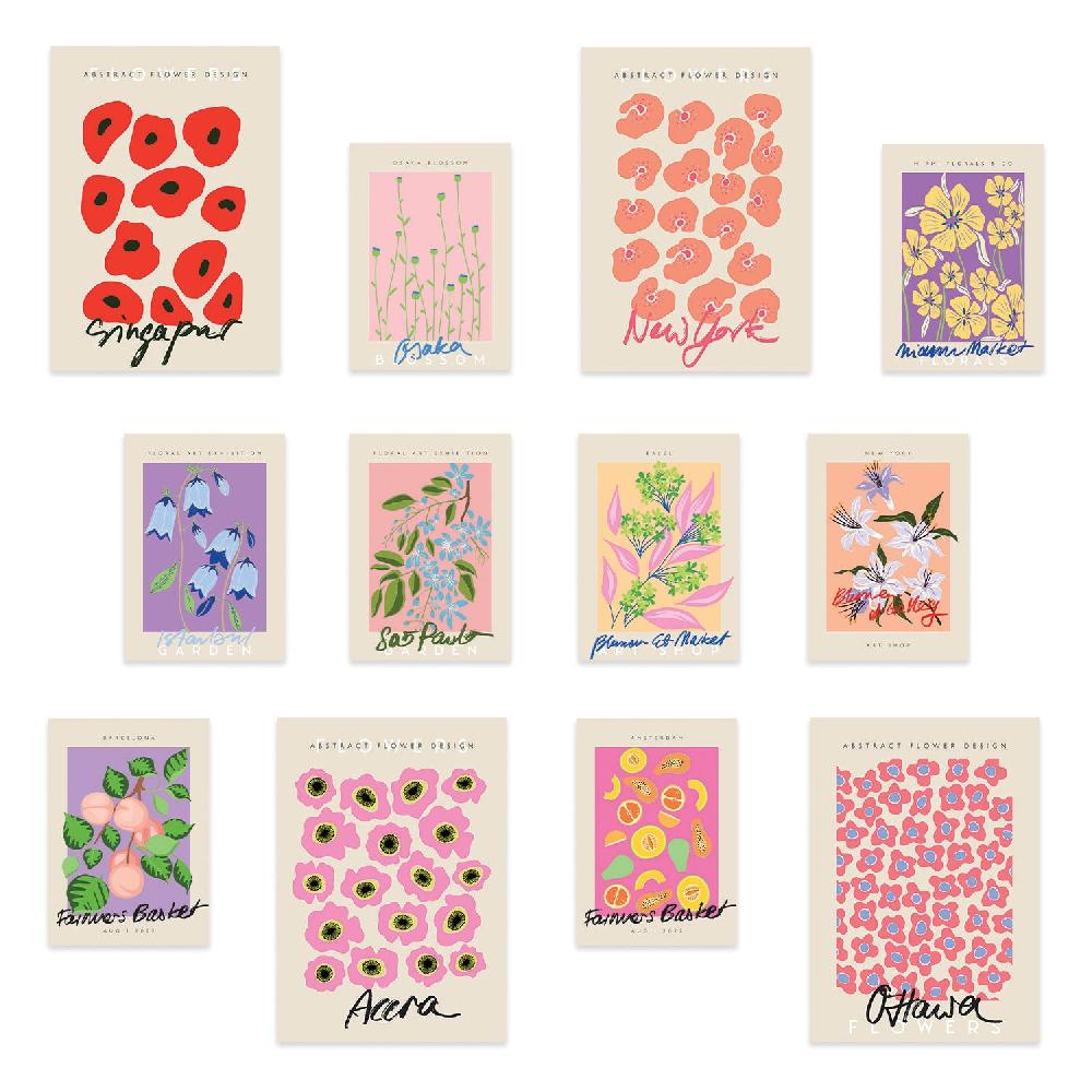 nacnic Conjunto de Láminas Botánicas Coloridas Vibrantes