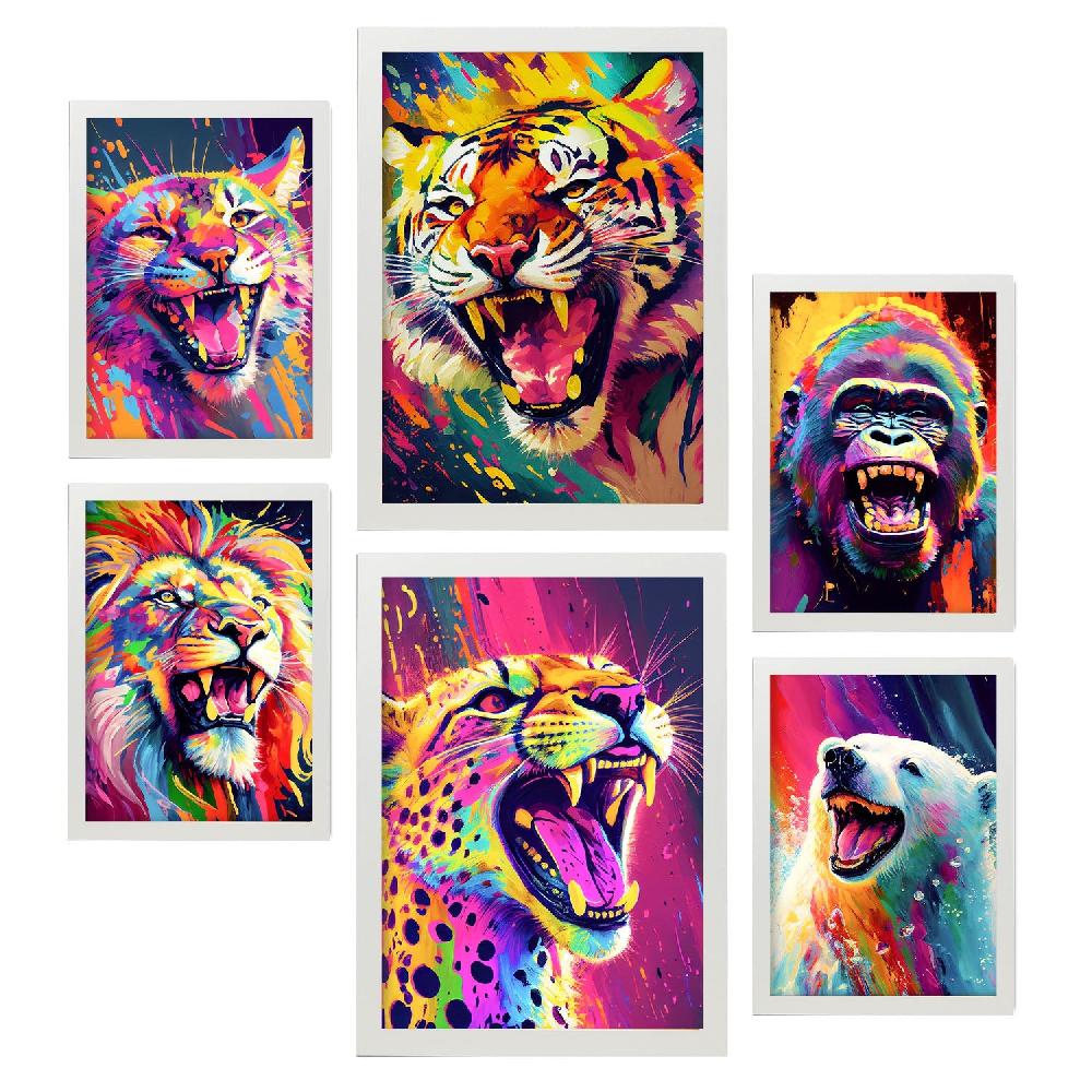 Nacnic Conjunto De Láminas De Animales Abstractos Nacnic_6