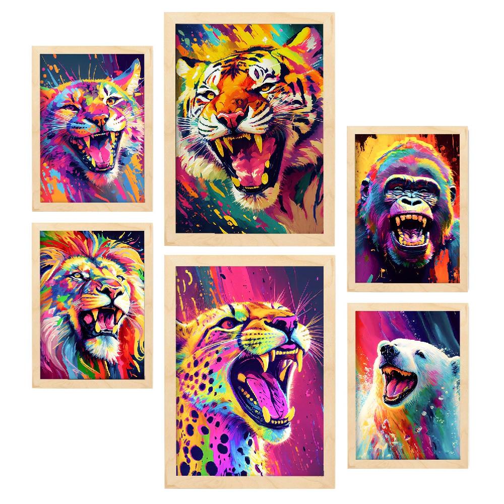 Nacnic Conjunto De Láminas De Animales Abstractos Nacnic_6