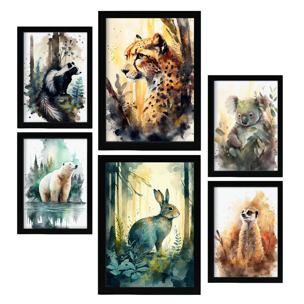 nacnic Conjunto de Láminas de Animales Acuarela Nacnic_2
