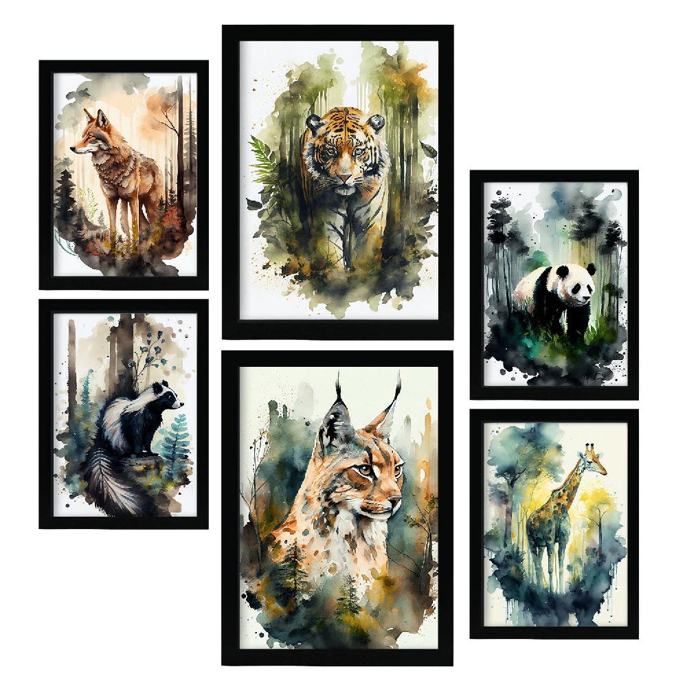nacnic Conjunto de Láminas de Animales Acuarela Nacnic_5