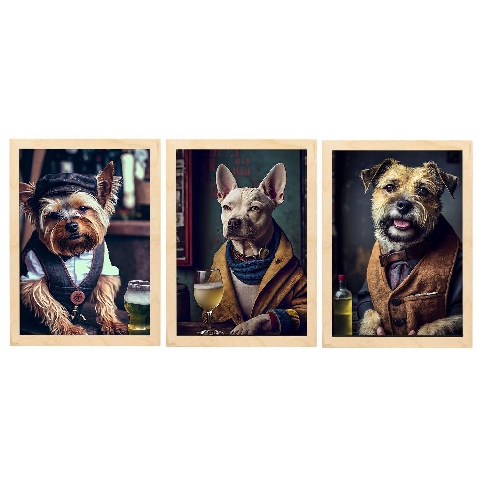 Nacnic Conjunto De Láminas De Animales Realistas Con Ropa Humana